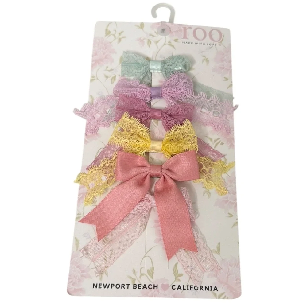 Roo Made with Love Baby Kids Hair Bow Clips Lot of 16 Newport Beach NEW